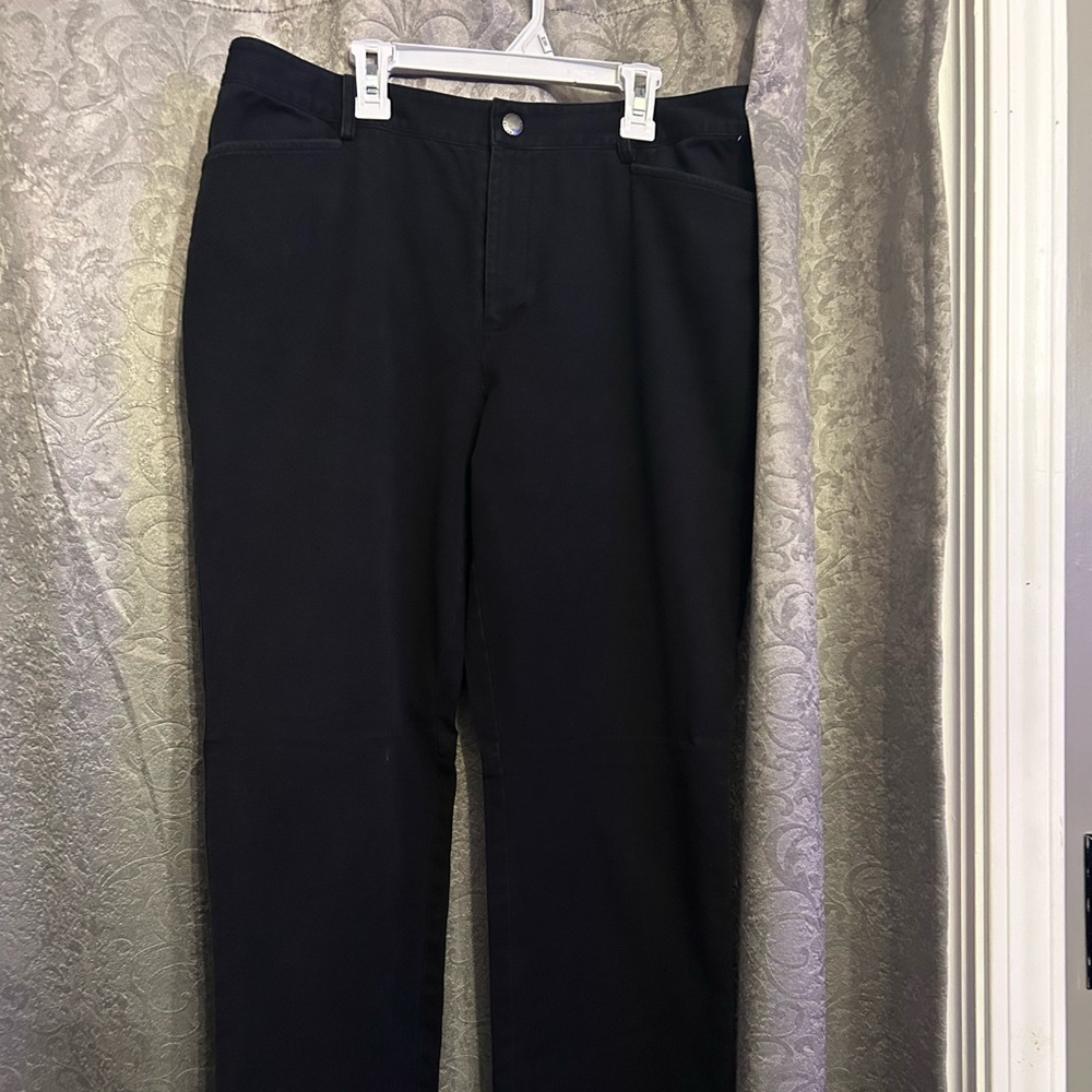 Ralph Lauren Black Straight-Leg Pants